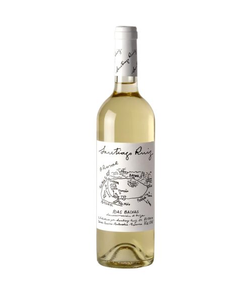 SANTIAGO RUIZ Vino blanco con D.O. Rías Baixas botella 75 cl.