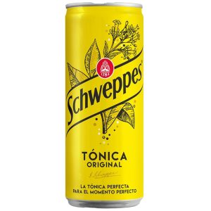 SCHWEPPES Tónica original 100% aromas naturales lata 33 cl