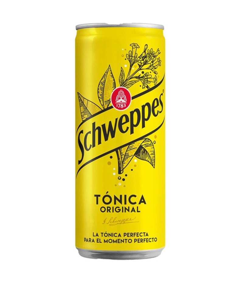 SCHWEPPES Tónica original 100% aromas naturales lata 33 cl